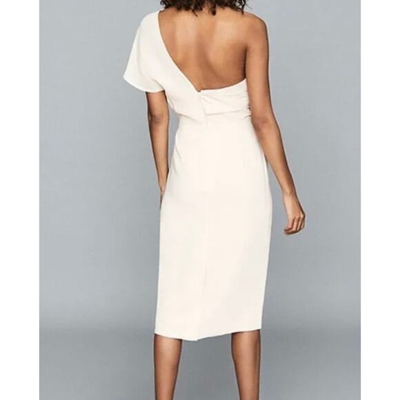 NWT Reiss Riana One-Shoulder Cocktail Dress Light Pink Women’s 4 | Retails $325 - Picture 2 of 7